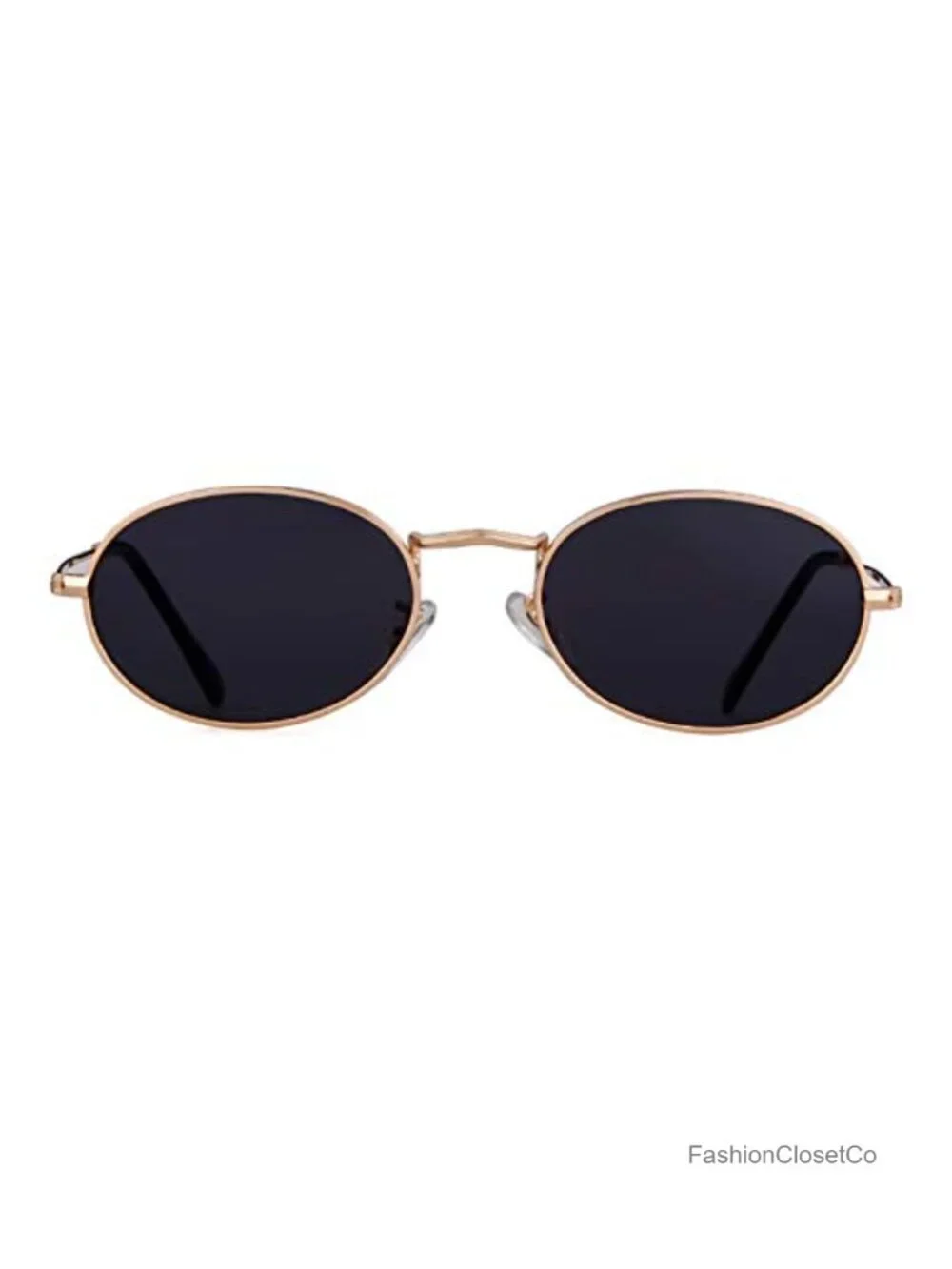 Small Oval Metal Frame Sunglasses UV400 Protection Retro 90s